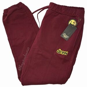Nwt Size XL Drew House Secret Burgundy Sweatpants Oversized to Sag (1x-2x)